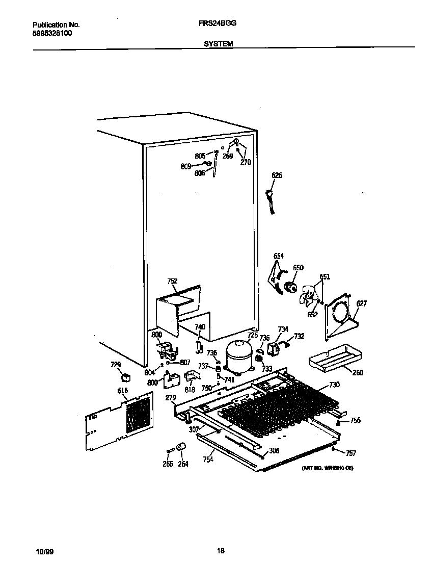 Frigidaire FRS24BGGB3 system diagram