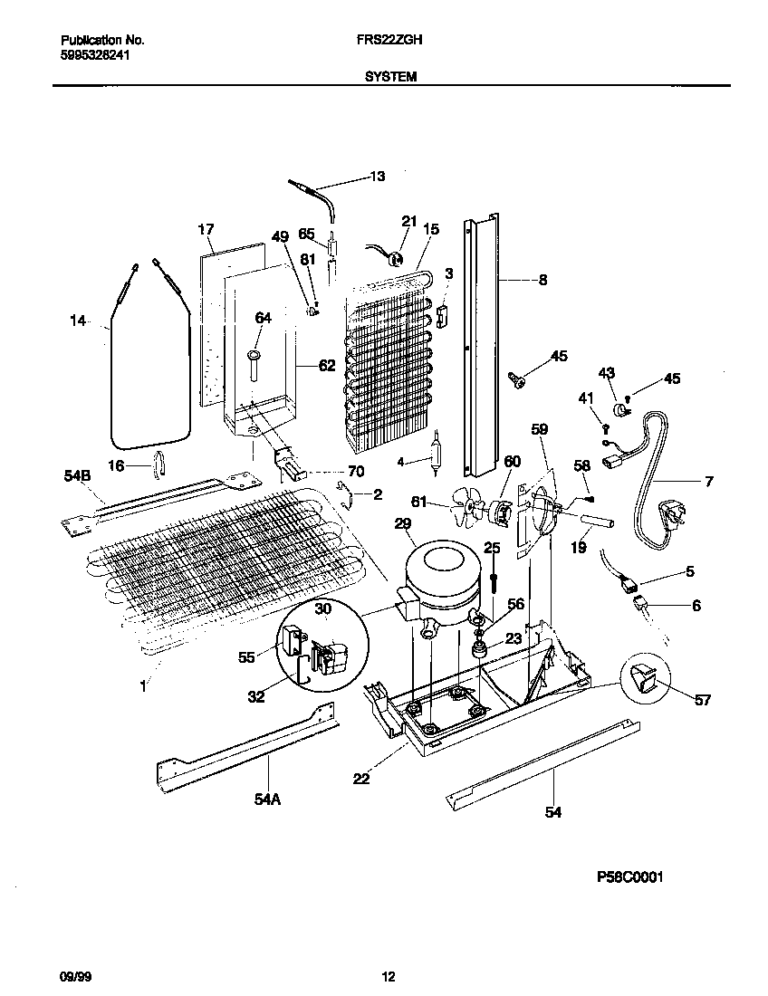 Frigidaire FRS22ZGHB2 system diagram