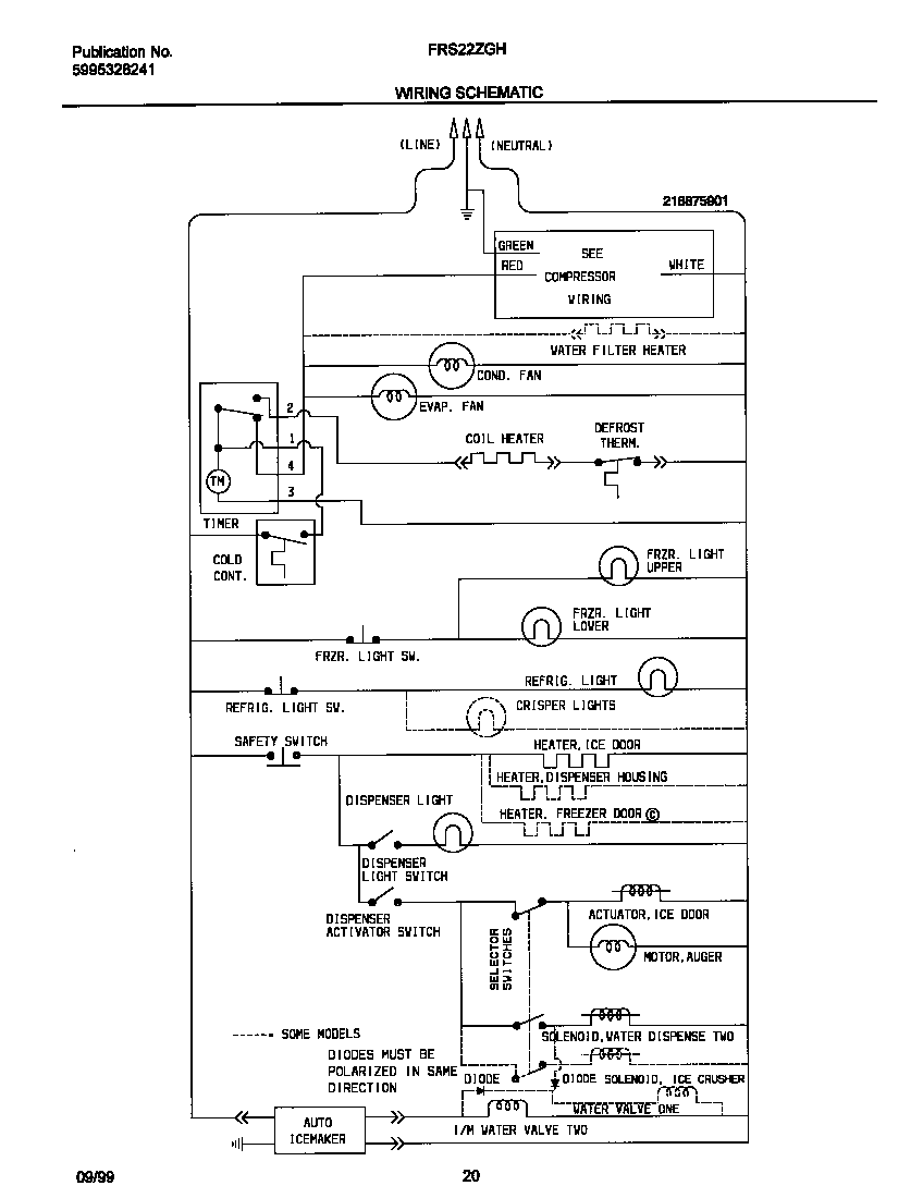 Frigidaire FRS22ZGHB2 wiring diagram diagram