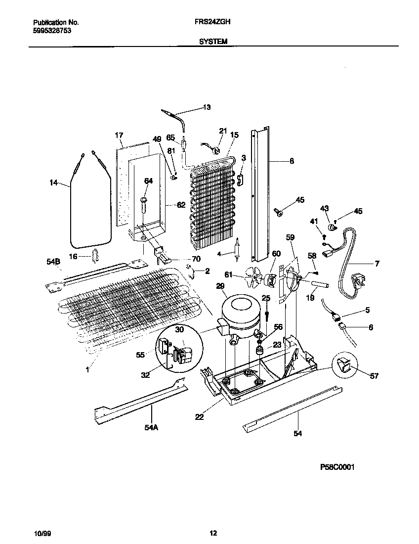 Frigidaire FRS24ZGHW3 system diagram