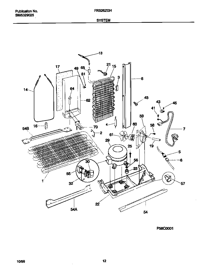 Frigidaire FRS26ZGHW2 system diagram