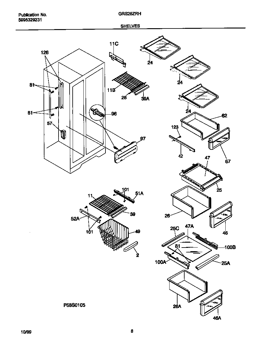 Gibson GRS26ZRHD2 shelves diagram