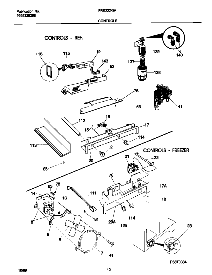 Frigidaire FRS22ZGHD3 controls diagram
