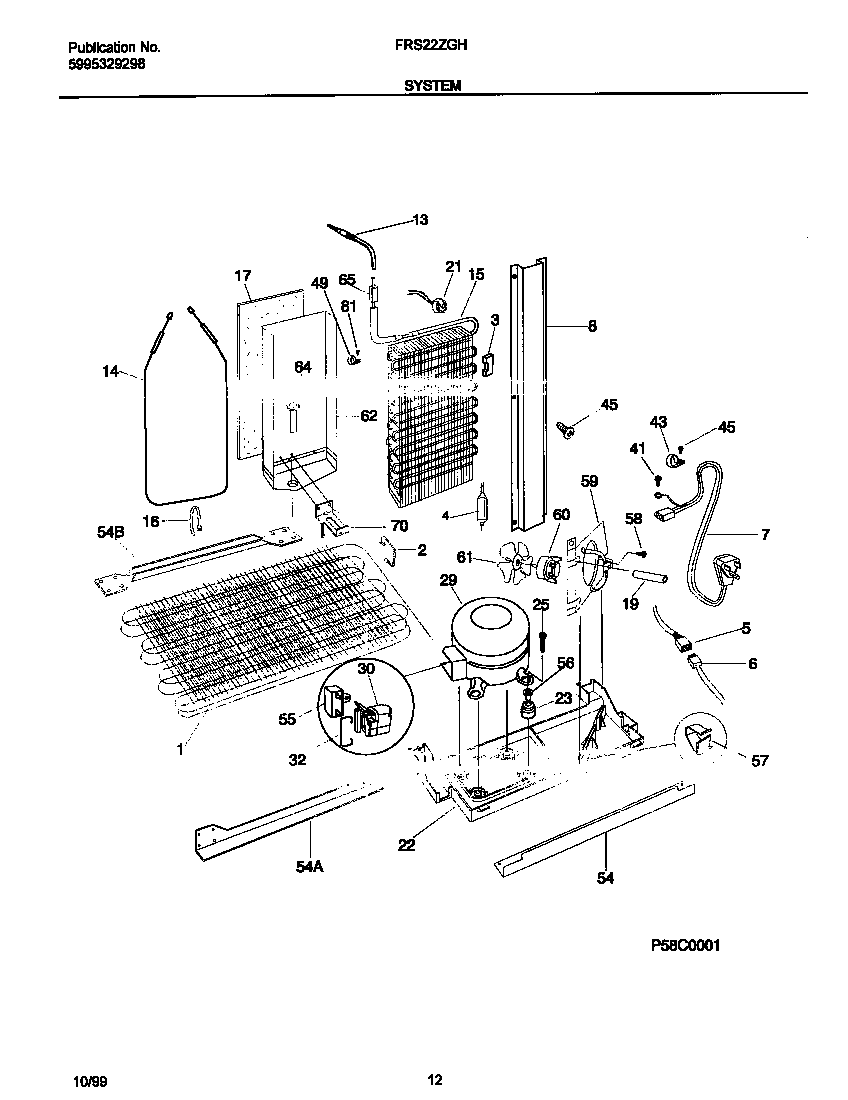 Frigidaire FRS22ZGHD3 system diagram