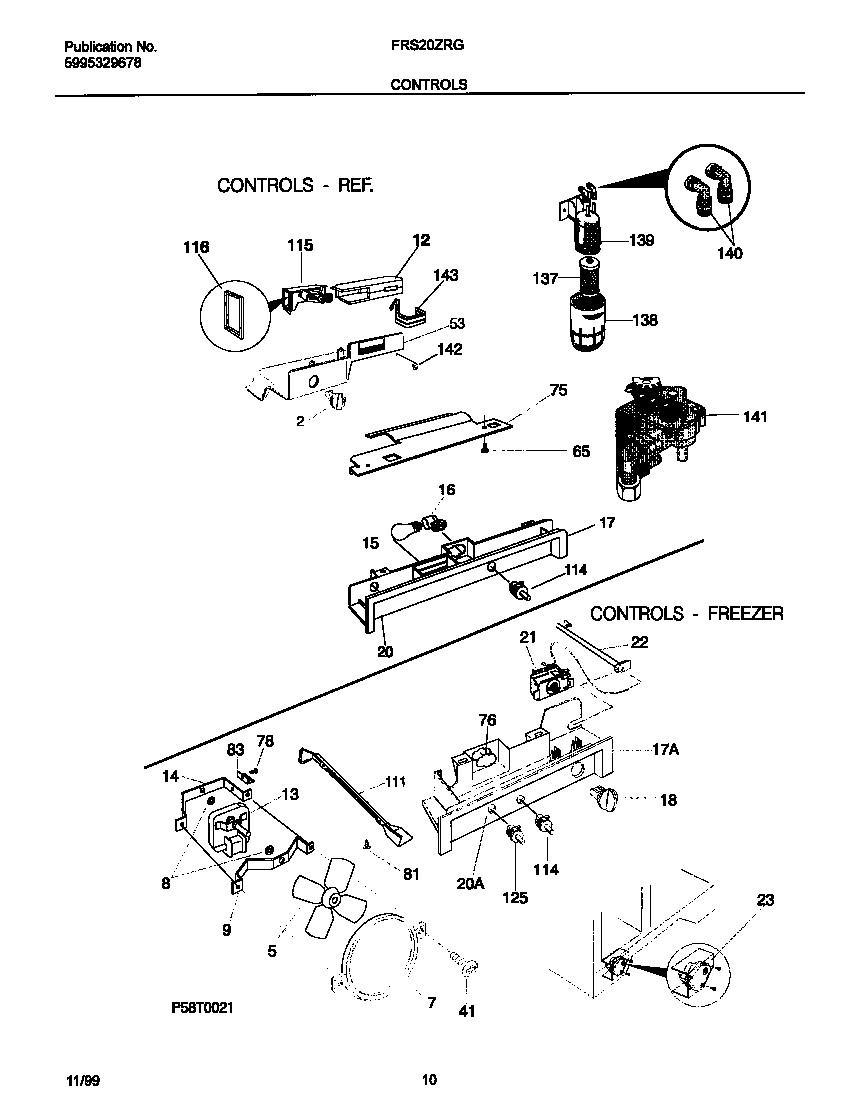 Frigidaire FRS20ZRGD5 controls diagram
