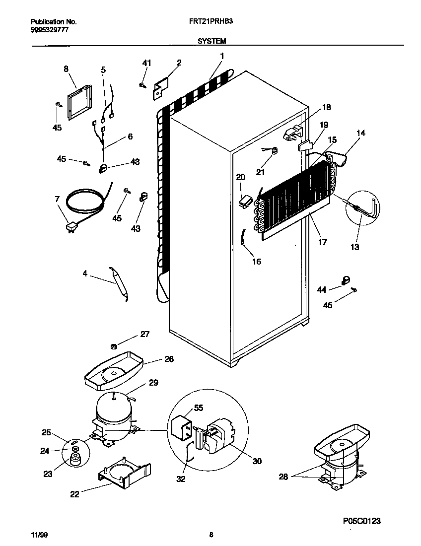 Frigidaire FRT21PRHB3 system diagram