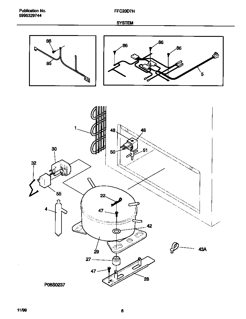 Frigidaire FFC20D7HW1 system diagram