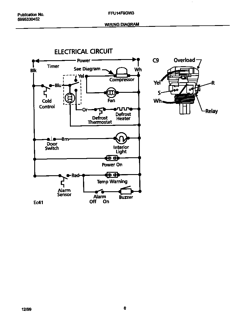 Frigidaire FFU14F9GW3 wiring diagram diagram