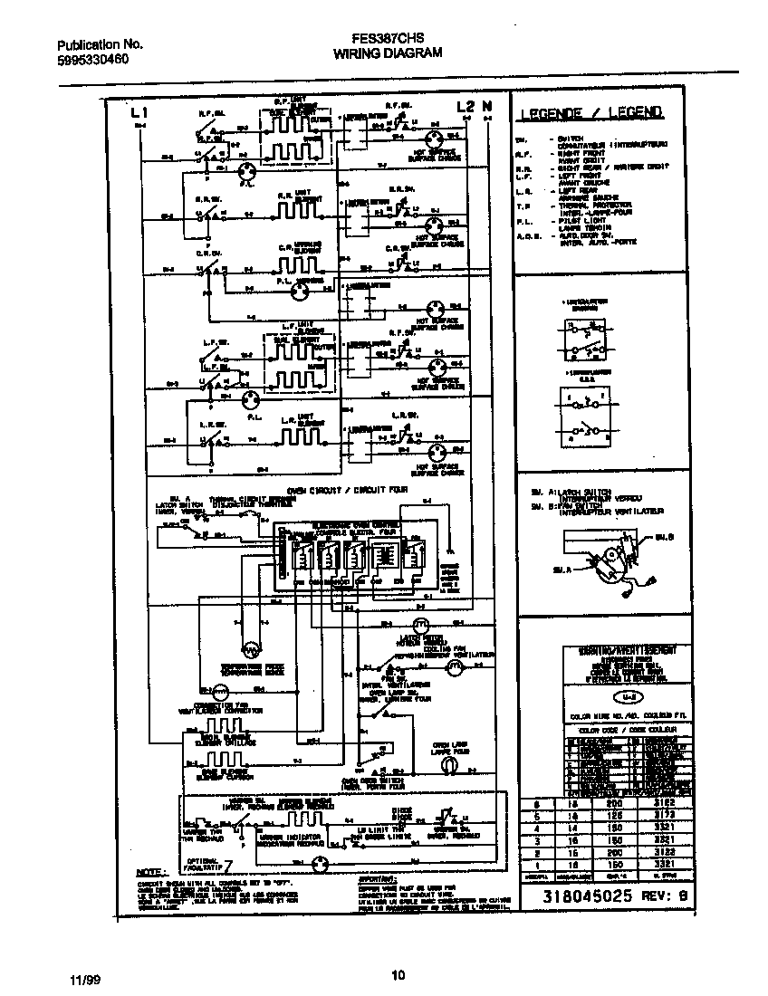 Frigidaire FES387CHSC wiring diagram diagram