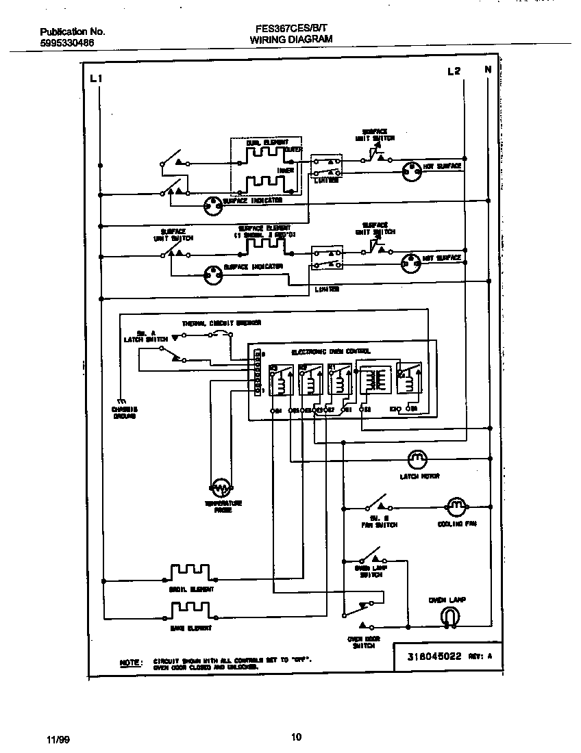 Frigidaire FES367CETF wiring diagram diagram
