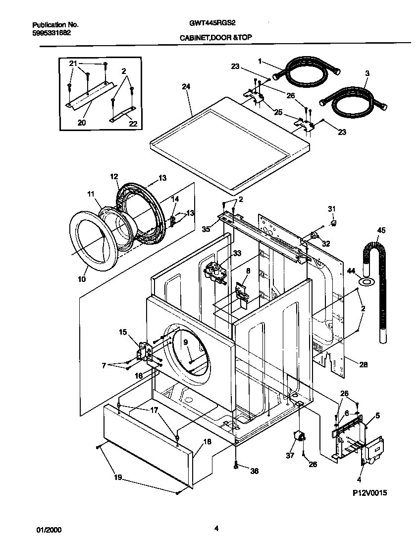 Gibson GWT445RGS2 cabinet diagram