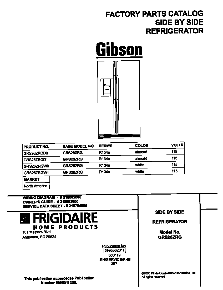 Gibson GRS26ZRGD0 cover diagram