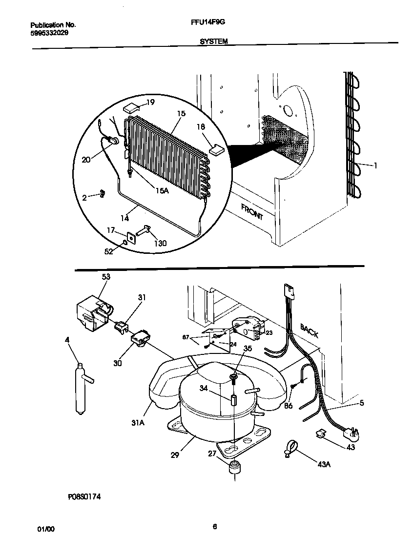 Frigidaire FFU14F9GW1 system diagram