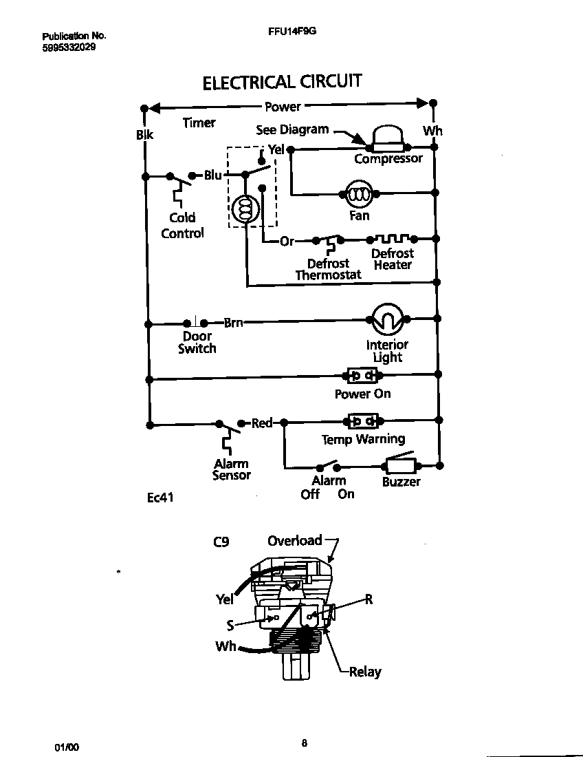 Frigidaire FFU14F9GW1 wiring diagram diagram