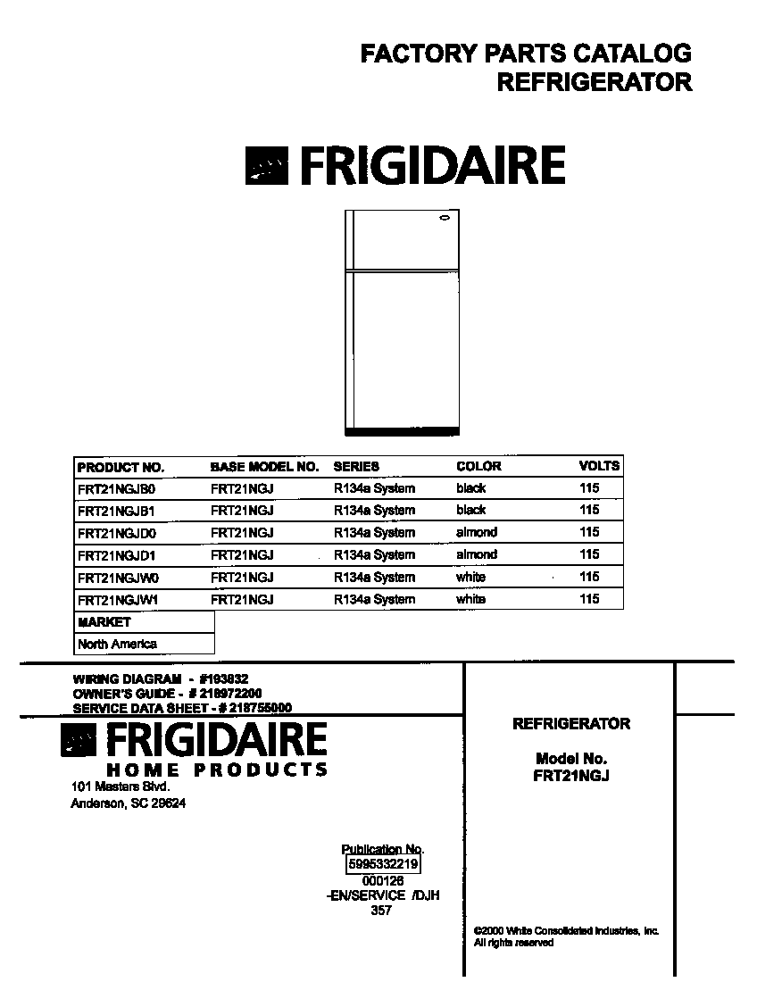 Frigidaire FRT21NGJD0 cover diagram