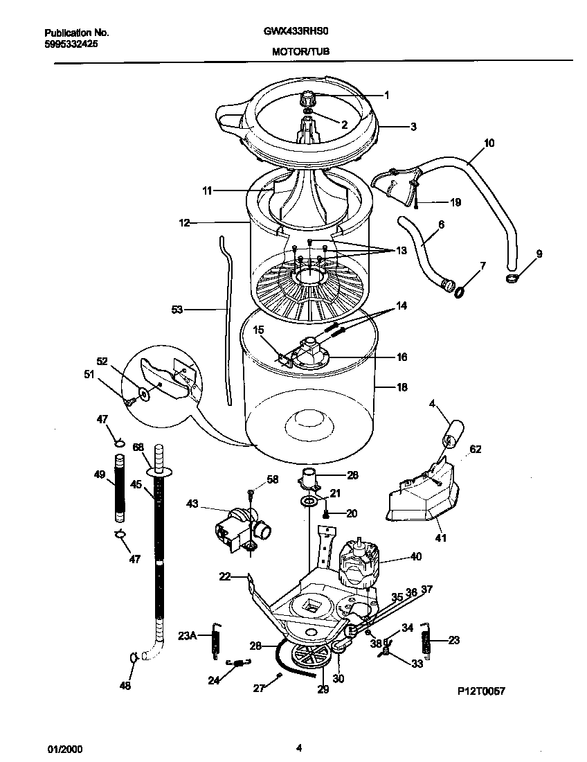 Gibson GWX433RHS0 p12t0057 wshr mtr,hose diagram