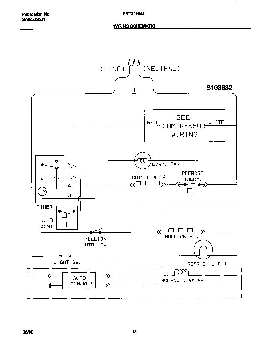 Frigidaire FRT21NGJD2 wiring diagram diagram