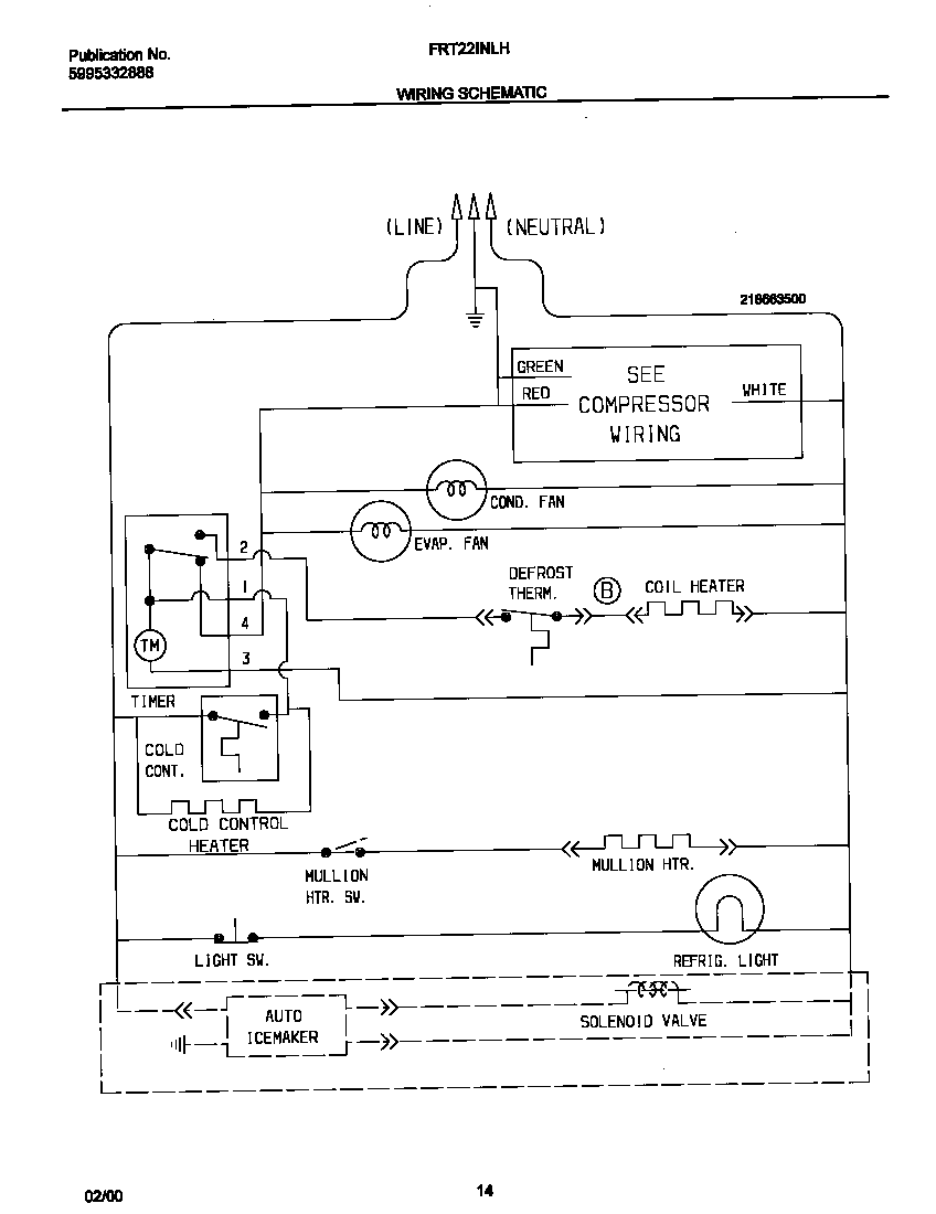 Frigidaire FRT22INLHB2 wiring diagram diagram