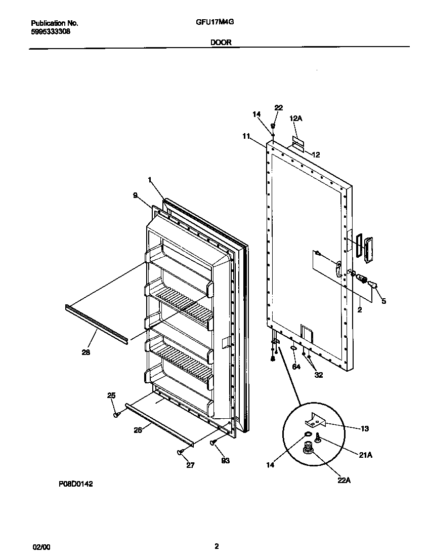 Gibson GFU17M4GW0 door diagram