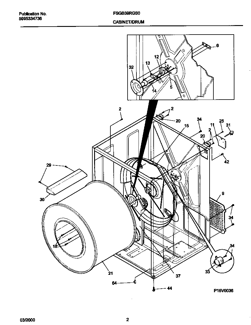 Frigidaire FSGB39RGS0 p16v0036 dry cab,heater diagram