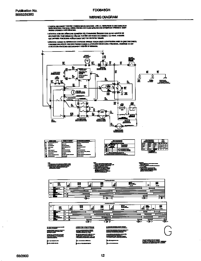 Frigidaire FDG648GHS0 131826300 wiring diagram diagram
