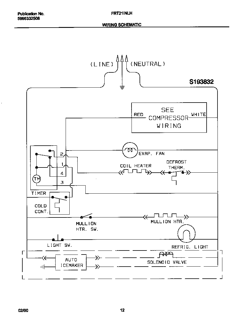 Frigidaire FRT21INLHB3 wiring diagram diagram