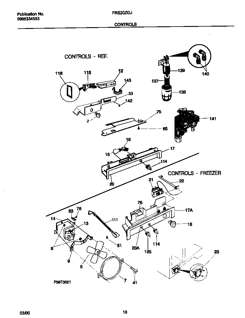 Frigidaire FRS20ZGJW0 controls diagram