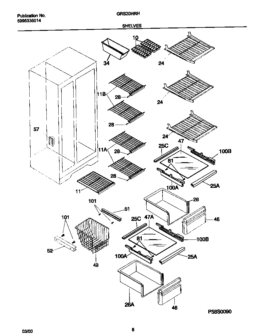 Gibson GRS20HRHD2 shelves diagram