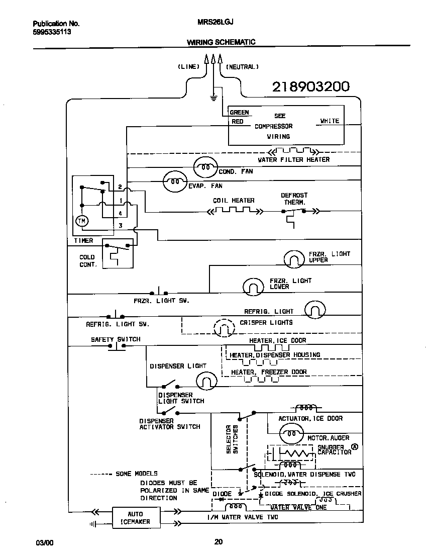 Universal/Multiflex (Frigidaire) MRS26LGJB0 wiring diagram diagram