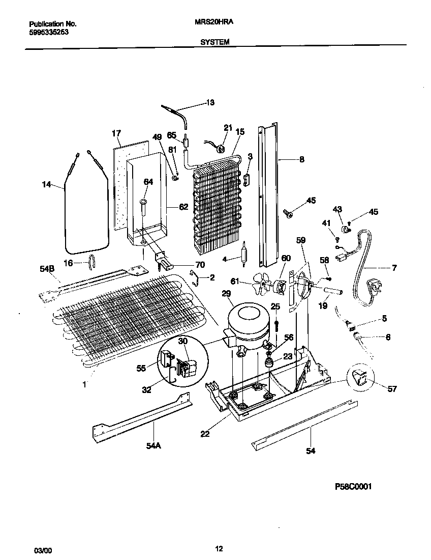 Universal/Multiflex (Frigidaire) MRS20HRADB system diagram