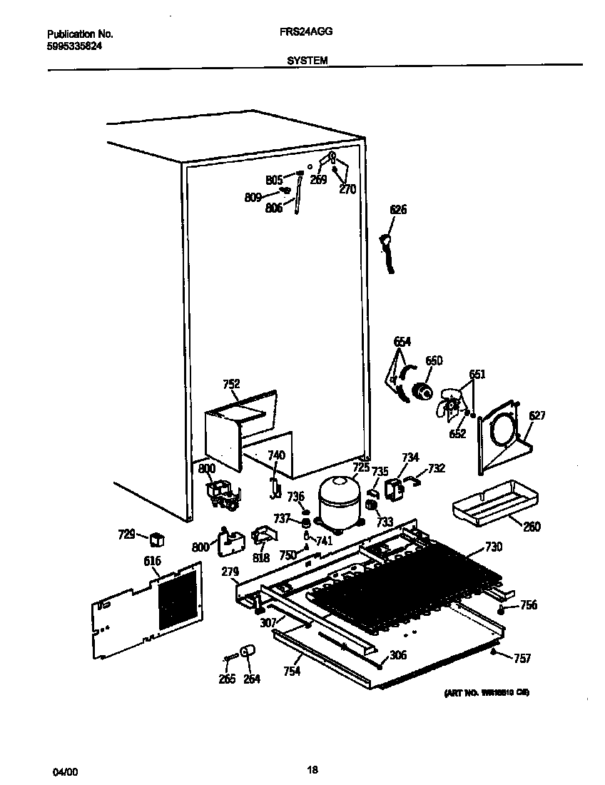 Frigidaire FRS24AGGW6 system diagram
