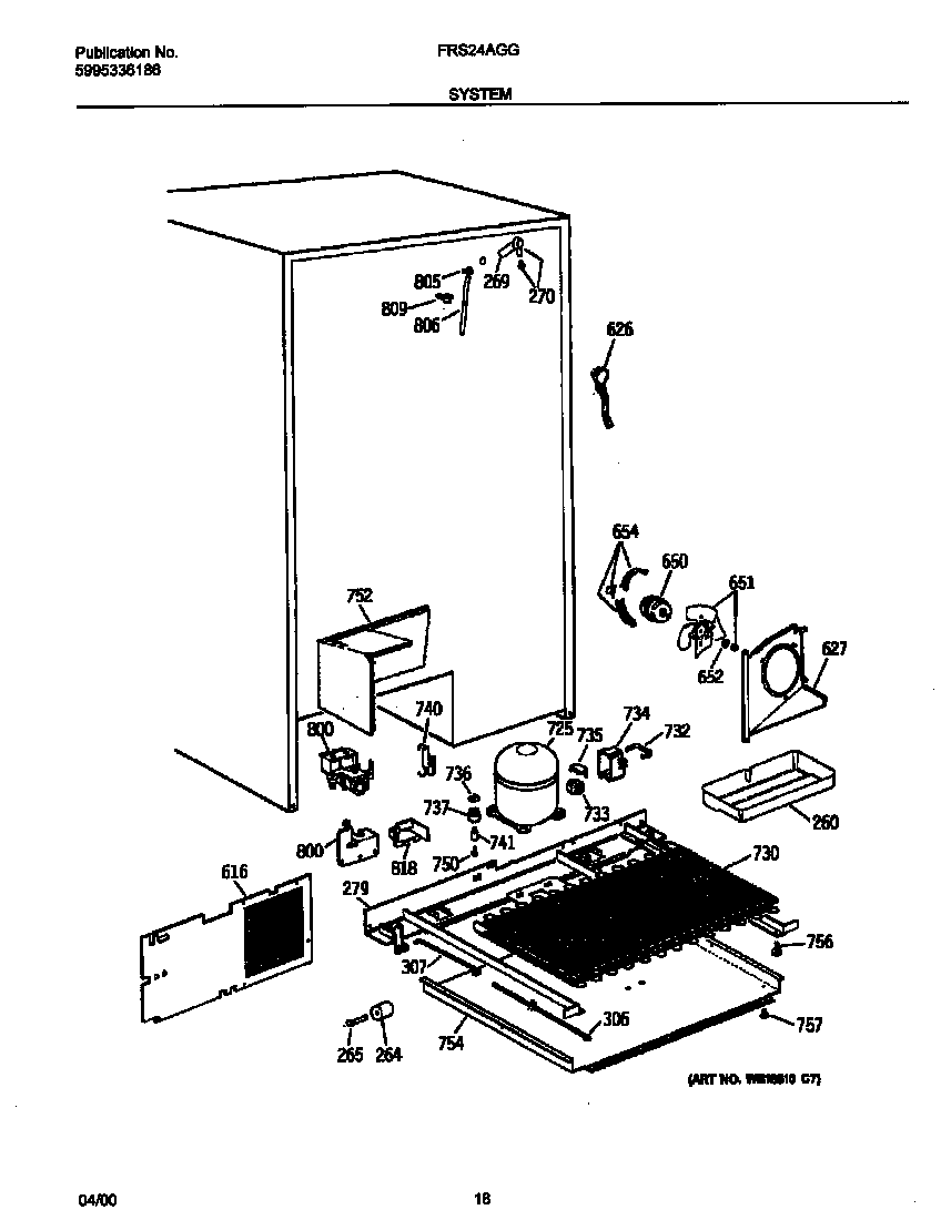 Frigidaire FRS24AGGW8 system diagram