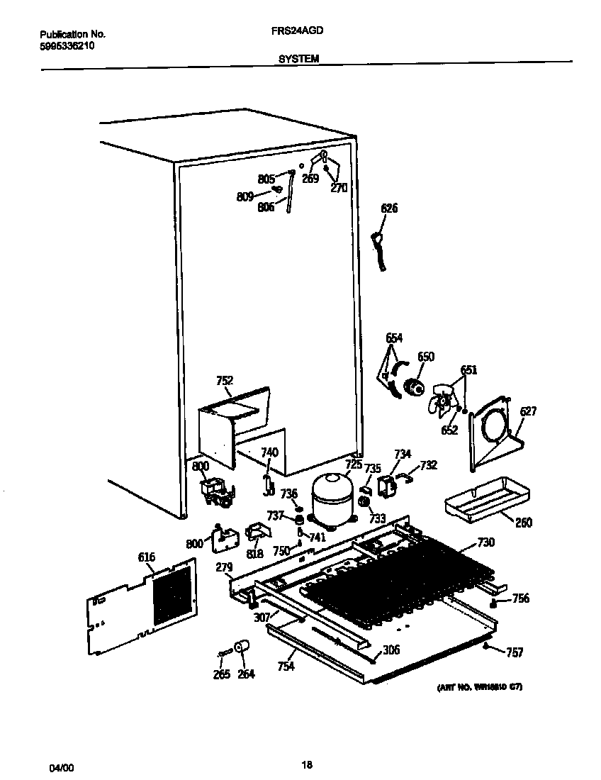 Frigidaire FRS24AGDB0 system diagram