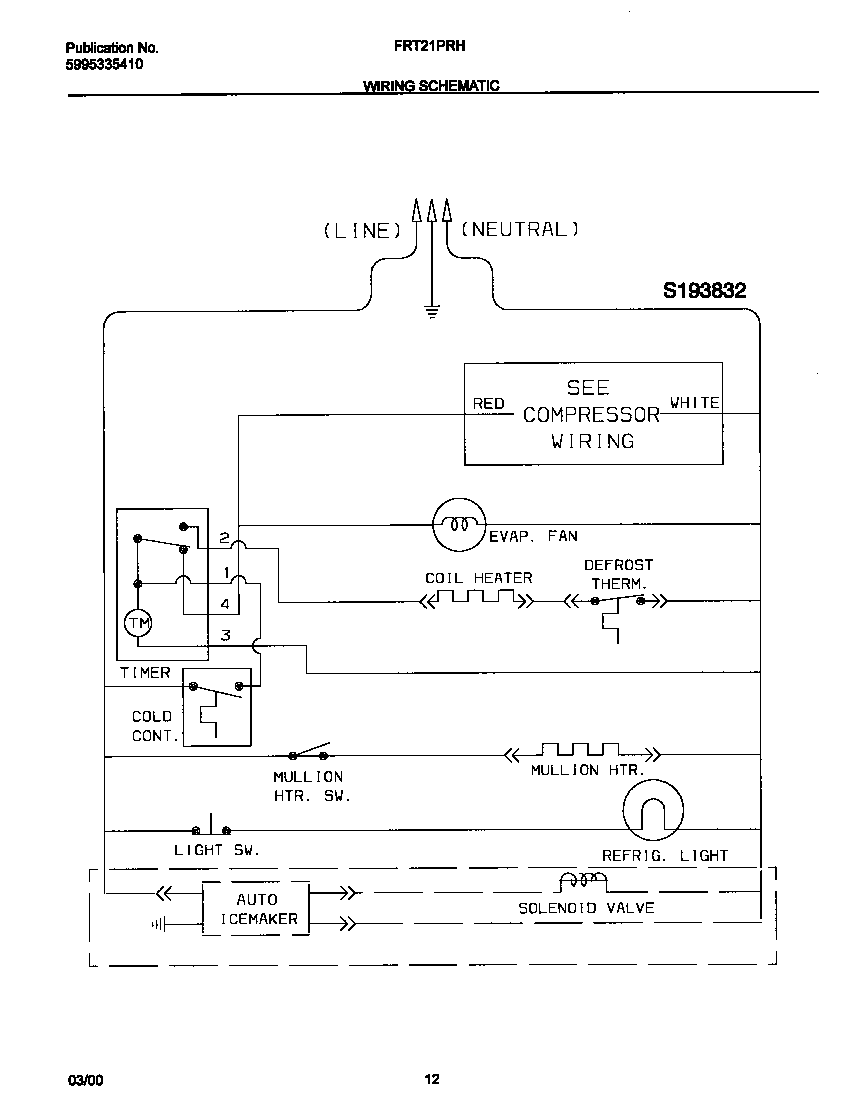 Frigidaire FRT21PRHW6 wiring diagram diagram