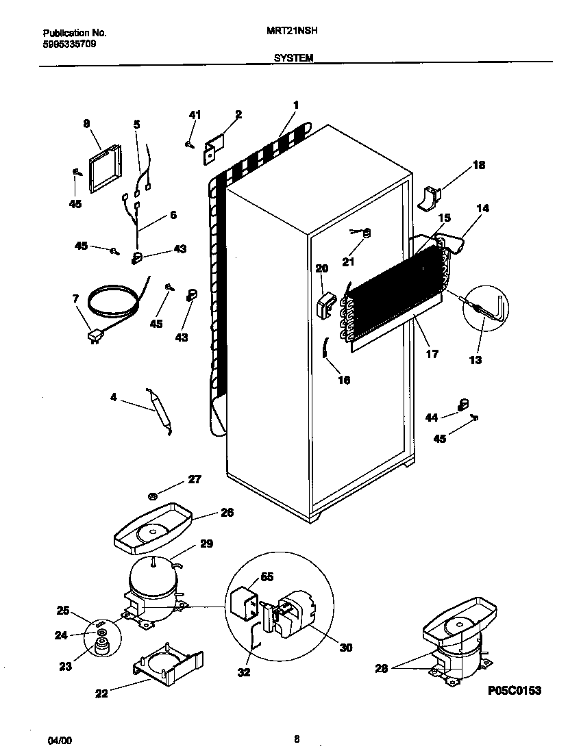 Universal/Multiflex (Frigidaire) MRT21NSHW2 system diagram