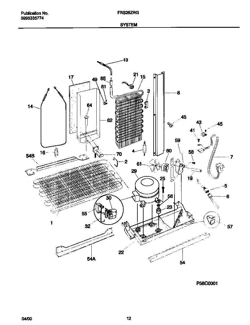 Frigidaire FRS26ZRGWA system diagram