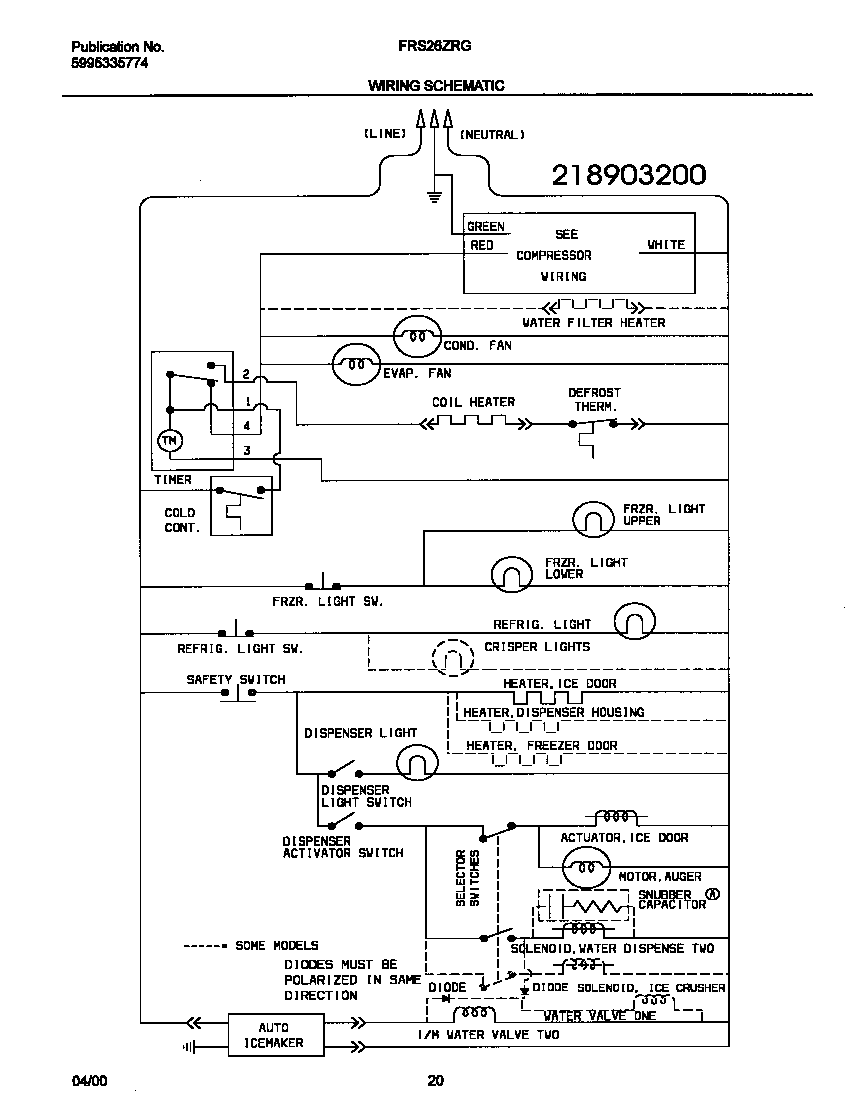 Frigidaire FRS26ZRGWA wiring diagram diagram