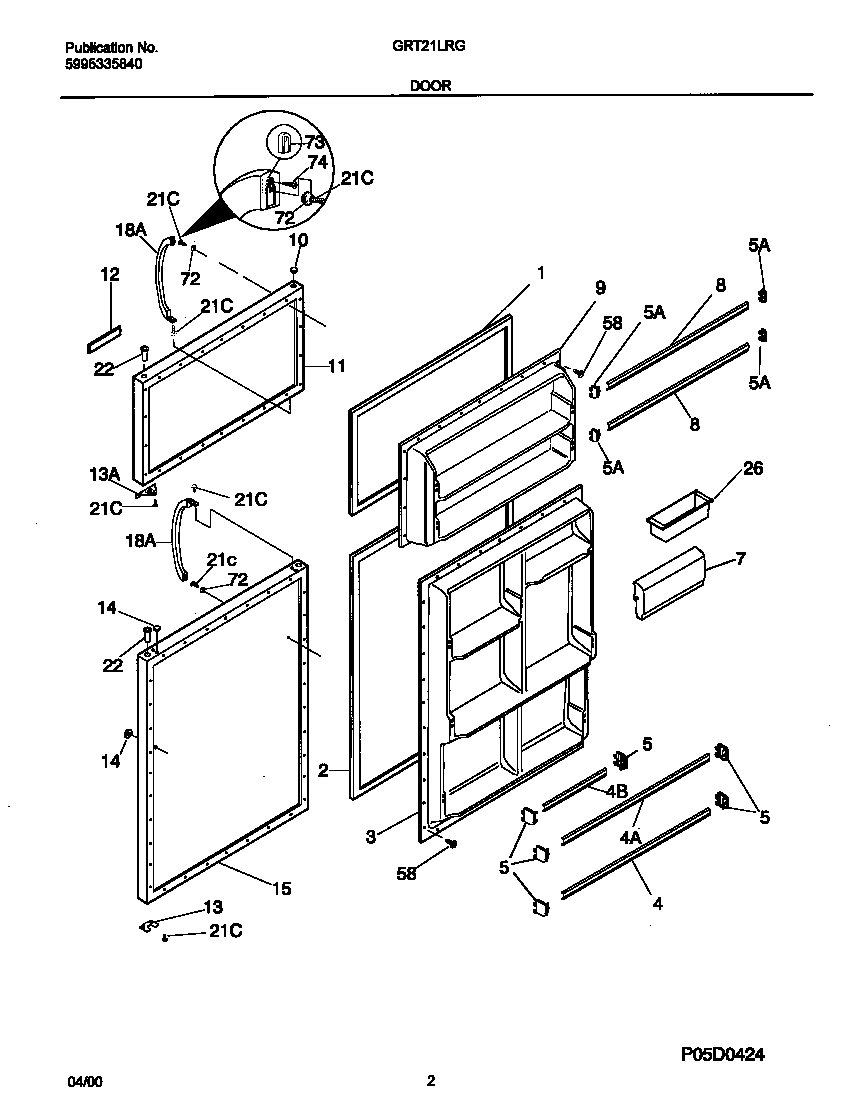 Gibson GRT21LRGD0 door diagram
