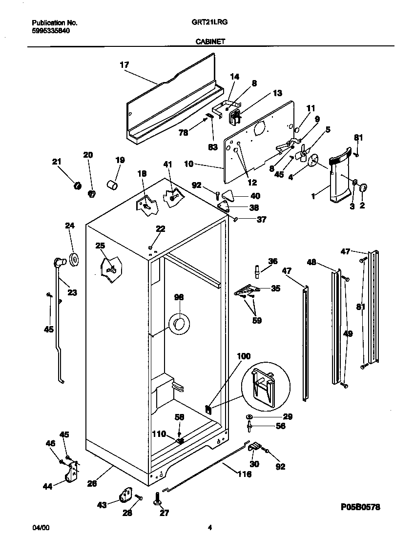 Gibson GRT21LRGD0 cabinet diagram