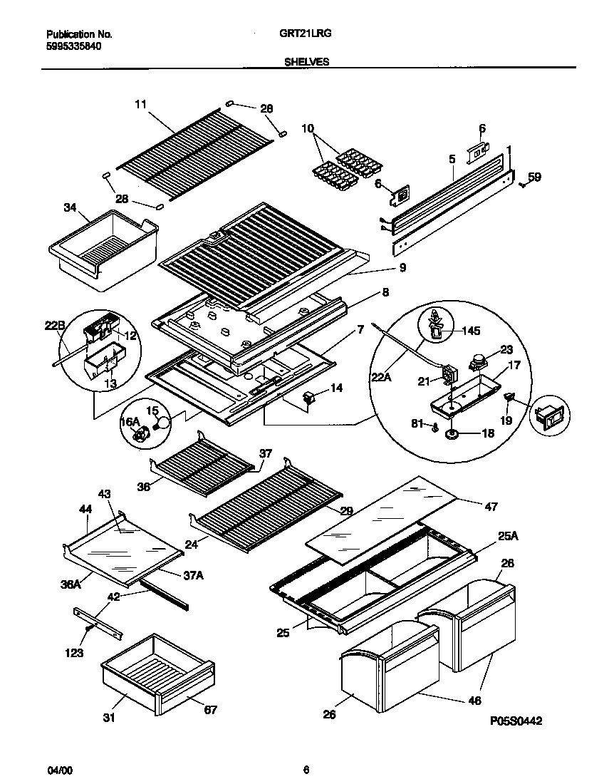 Gibson GRT21LRGD0 shelves diagram
