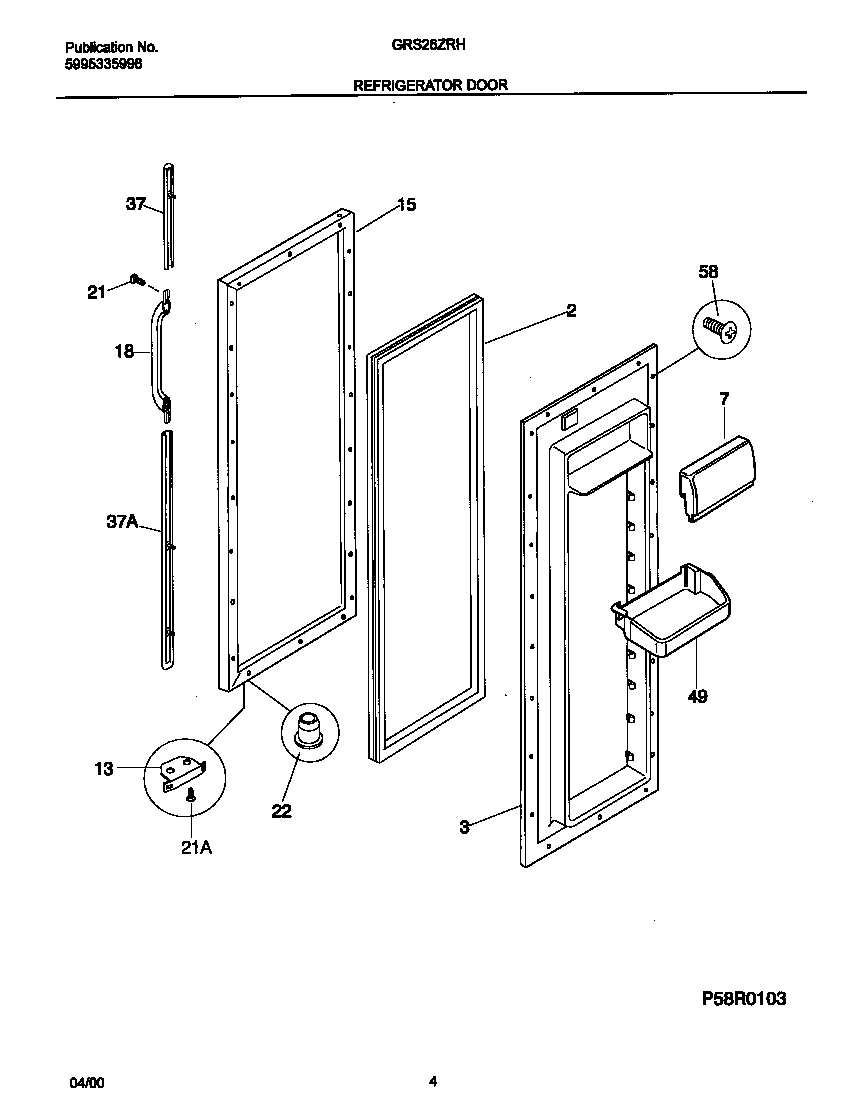 Gibson GRS26ZRHW3 ref door diagram