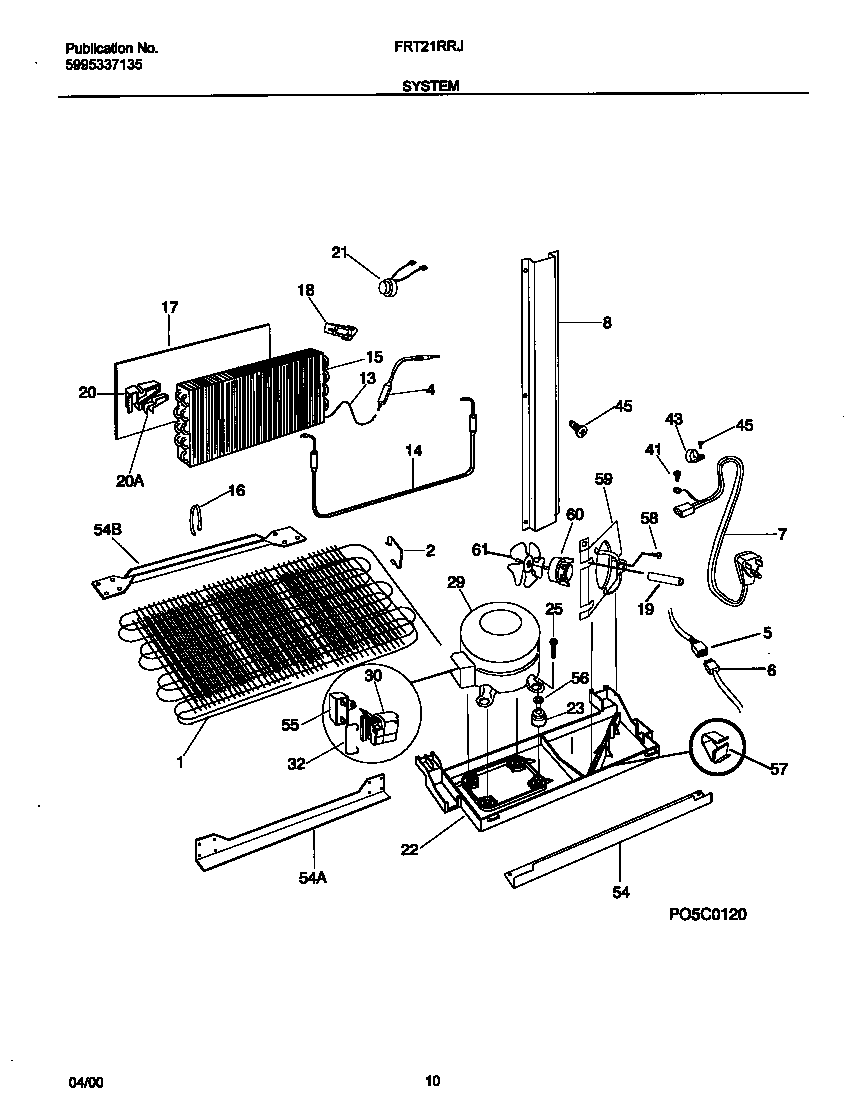 Frigidaire FRT21RRJW0 system diagram