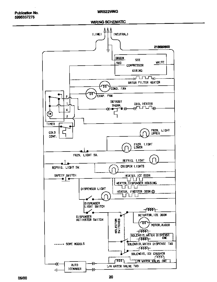 Universal/Multiflex (Frigidaire) MRS22WNGD5 wiring diagram diagram