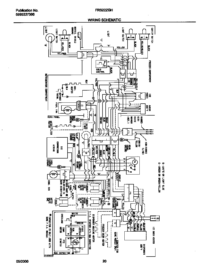 Frigidaire FRS22ZGHB4 wiring diagram diagram