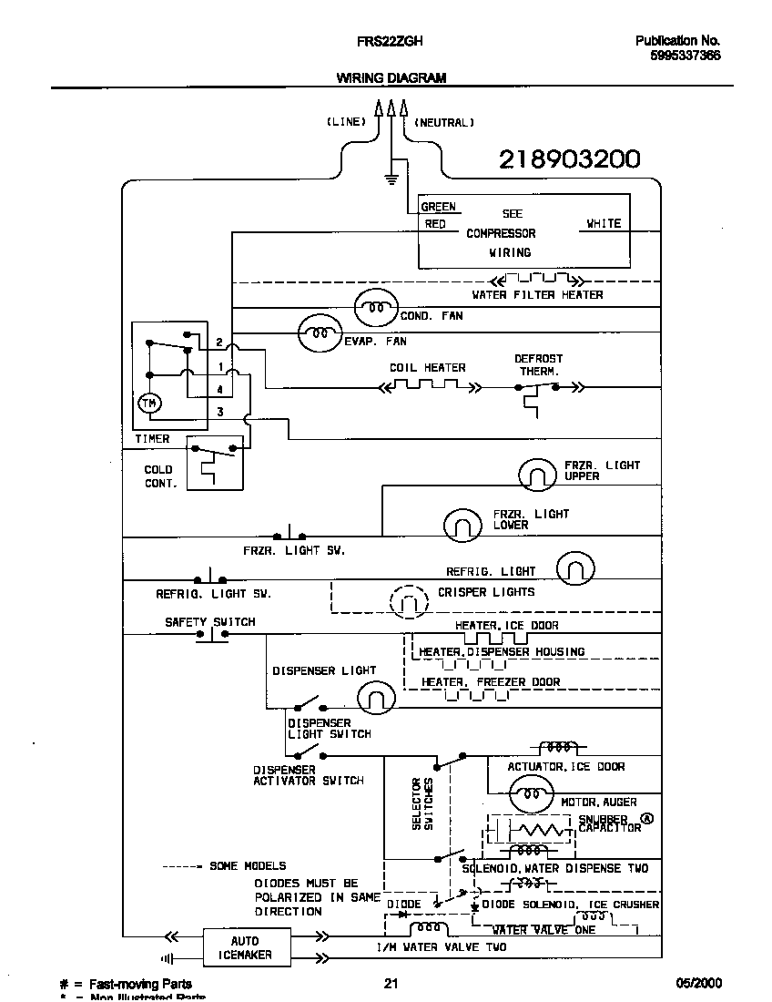 Frigidaire FRS22ZGHB4 wiring diagram diagram