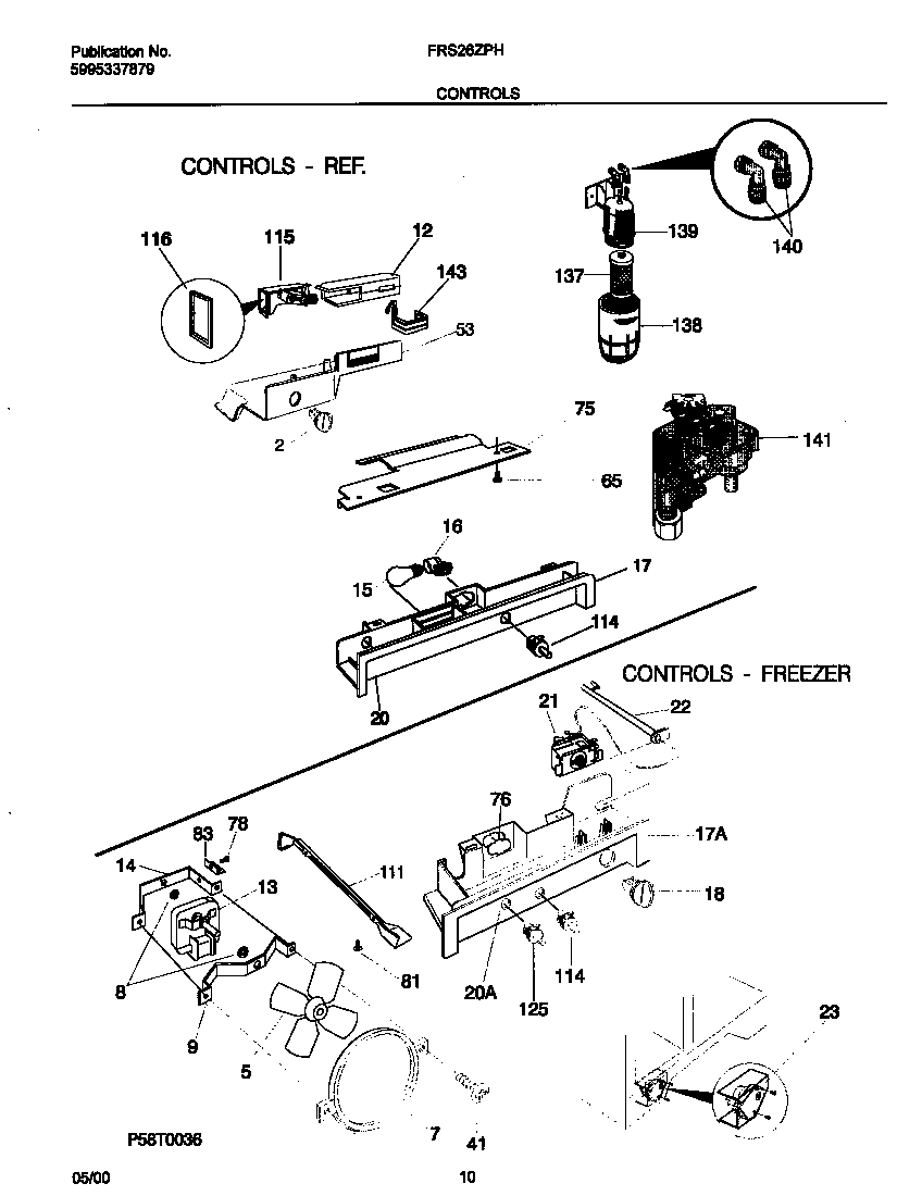 Frigidaire FRS26ZPHD2 controls diagram