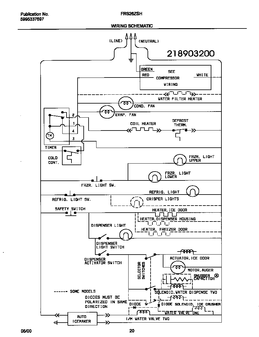 Frigidaire FRS26ZSHB3 wiring diagram diagram