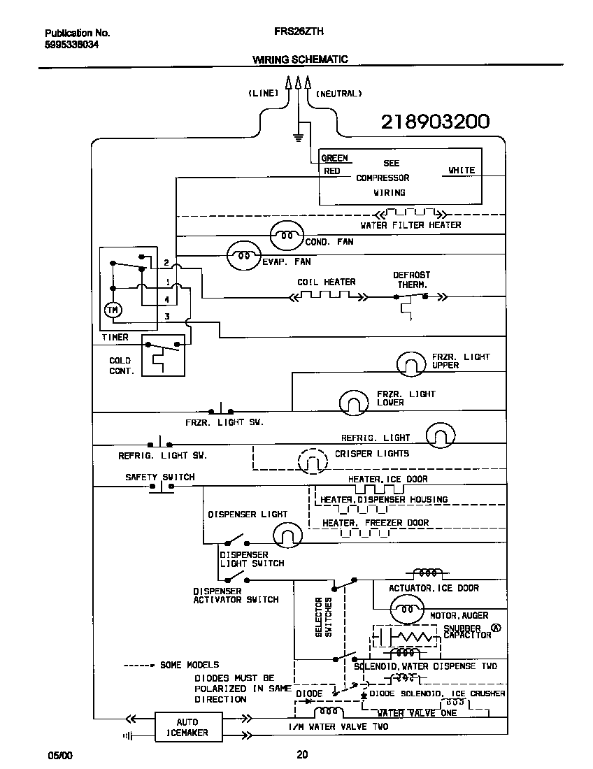 Frigidaire FRS26ZTHD3 wiring diagram diagram