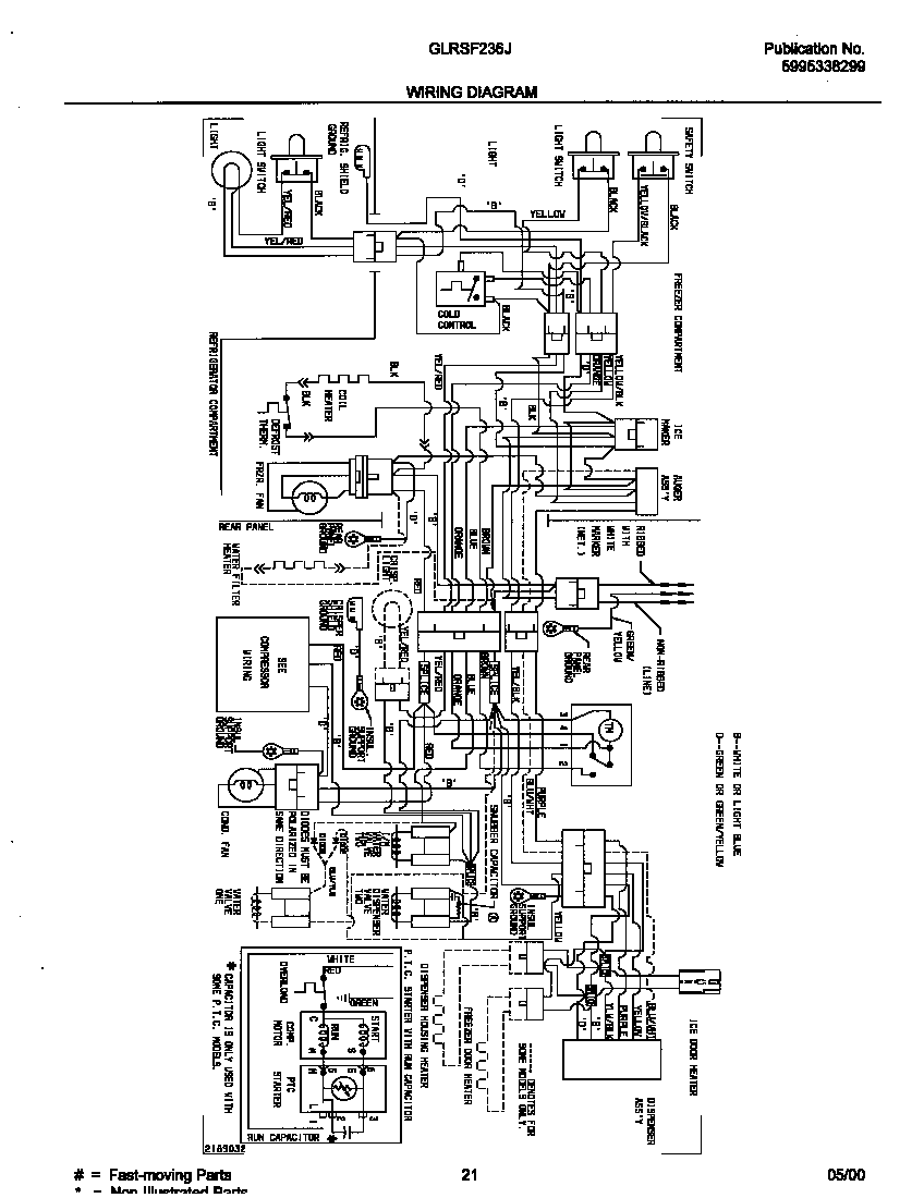 Frigidaire GLRSF236JW0 wiring diagram diagram