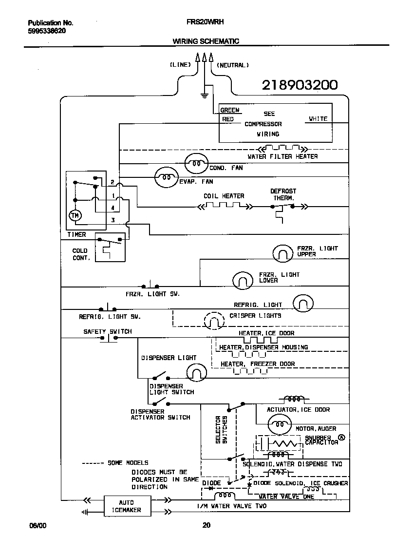 Frigidaire FRS20WRHD5 wiring diagram diagram